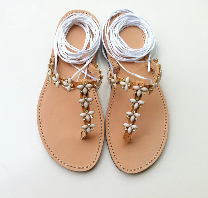 Lace up Bridal shoes