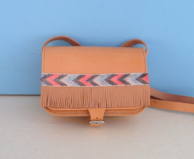 Leather boho bag
