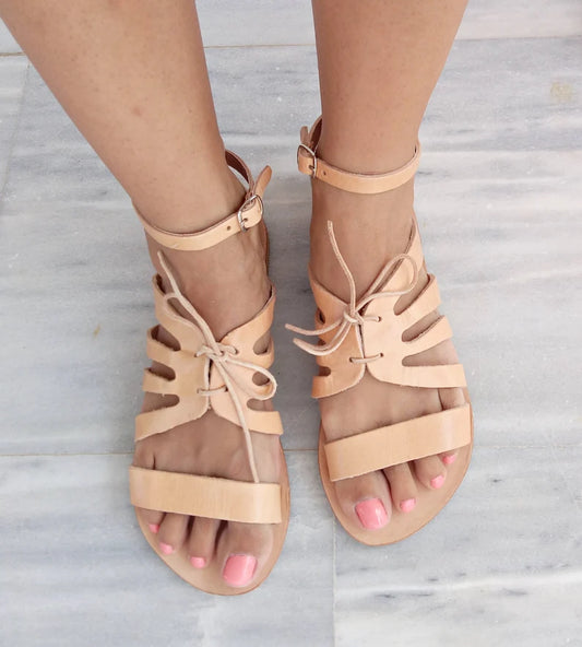 Closed ankle strap sandals