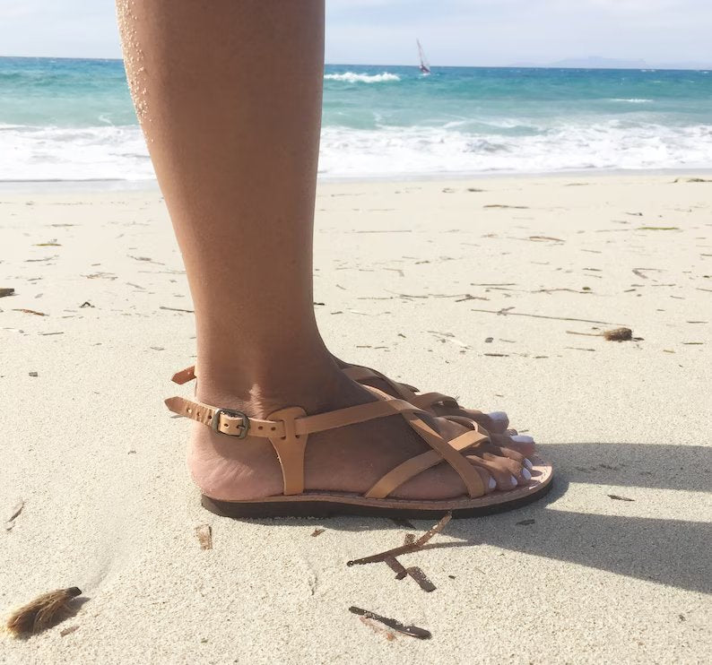 Beach ancle strap vibram sole sandals