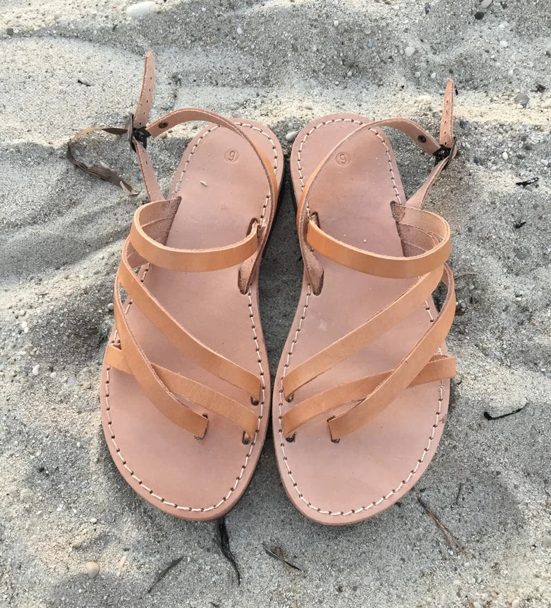 Summer greek strappy sandals