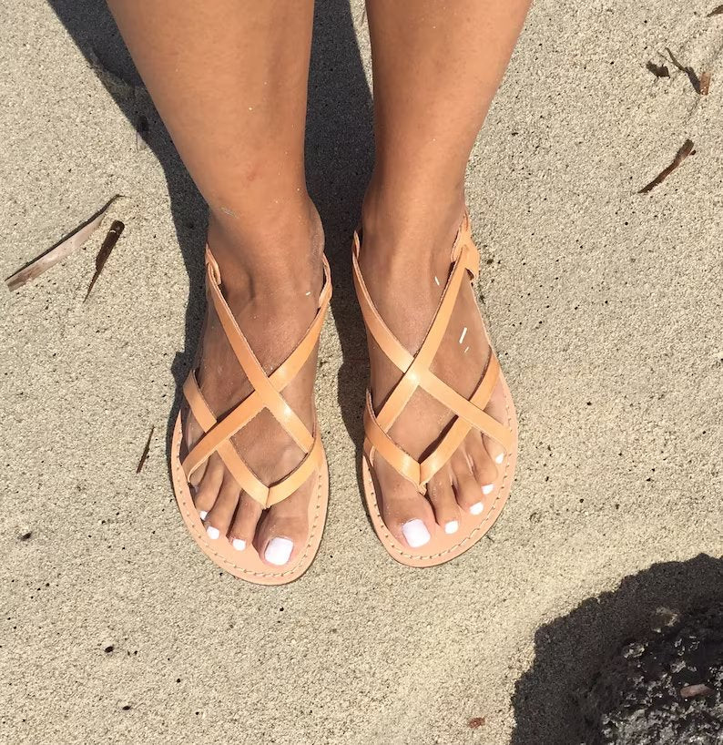 Beach ancle strap vibram sole sandals