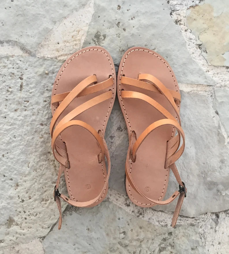 Summer greek strappy sandals
