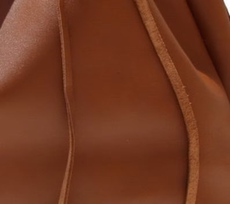 Leather bucket bag