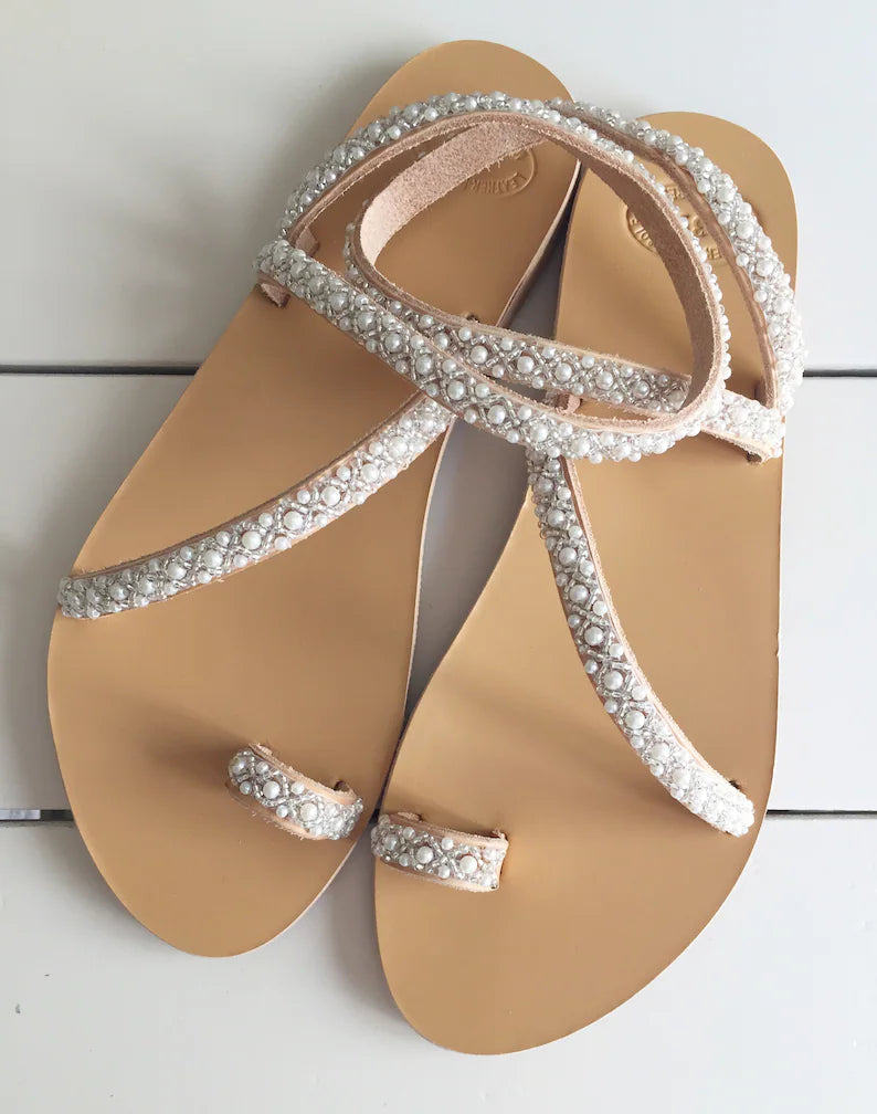 Wedding Sandals With Pearls
