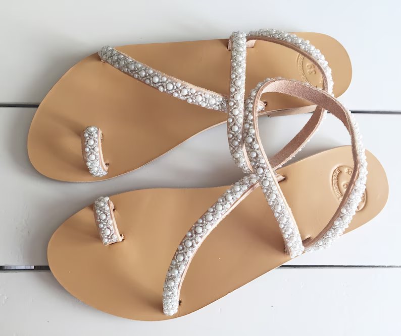 Wedding Sandals With Pearls