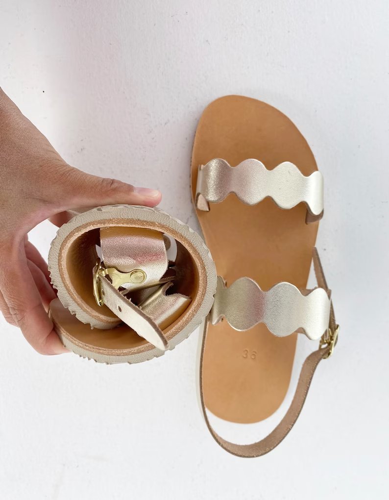 Vibram wave leather sandals