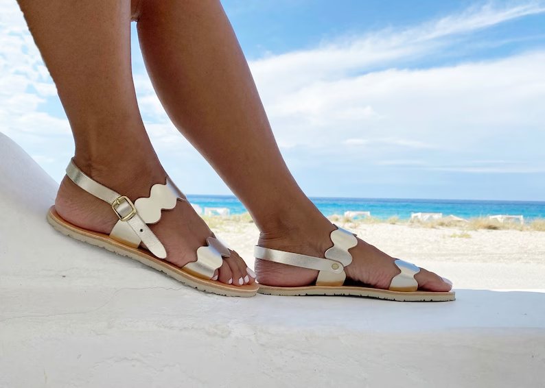 Vibram wave leather sandals