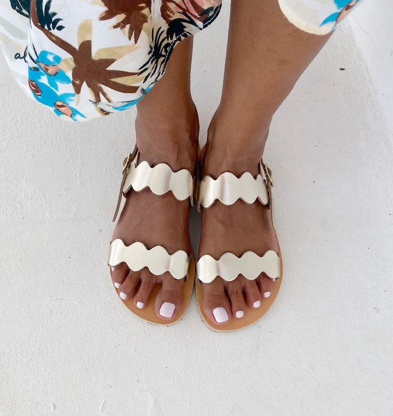 Vibram wave leather sandals