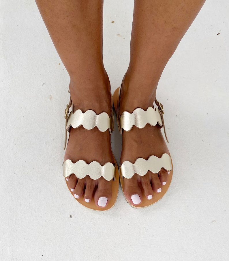 Vibram wave leather sandals