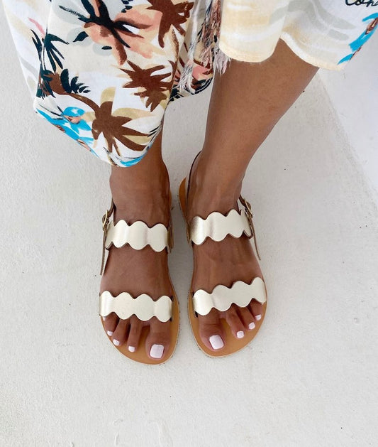 Vibram wave leather sandals