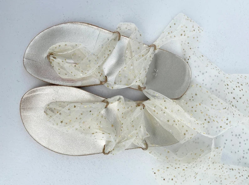 Barefoot vibram widding sandals