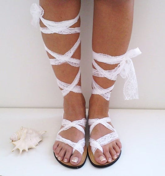 Gladiator lace up bride sandals