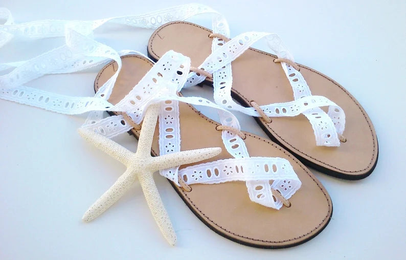 Gladiator lace up wedding sandals