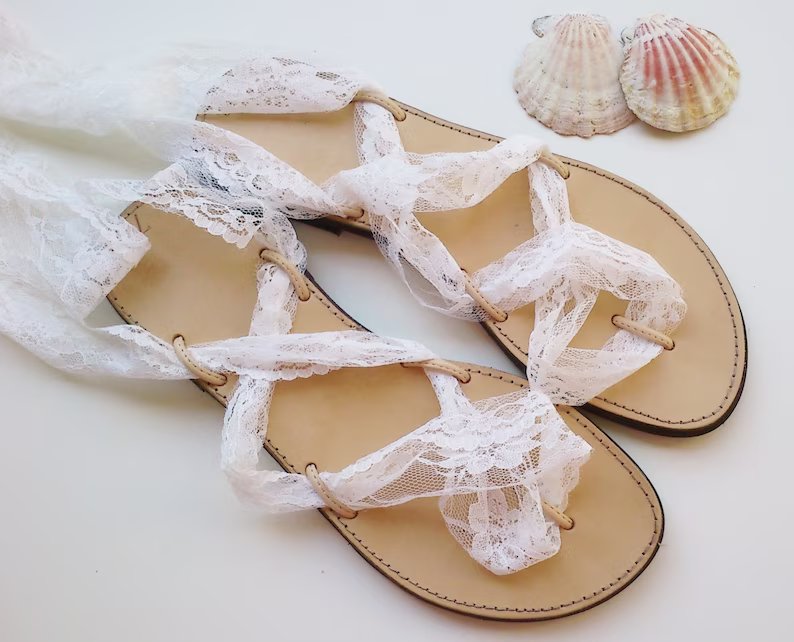 Gladiator lace up bride sandals