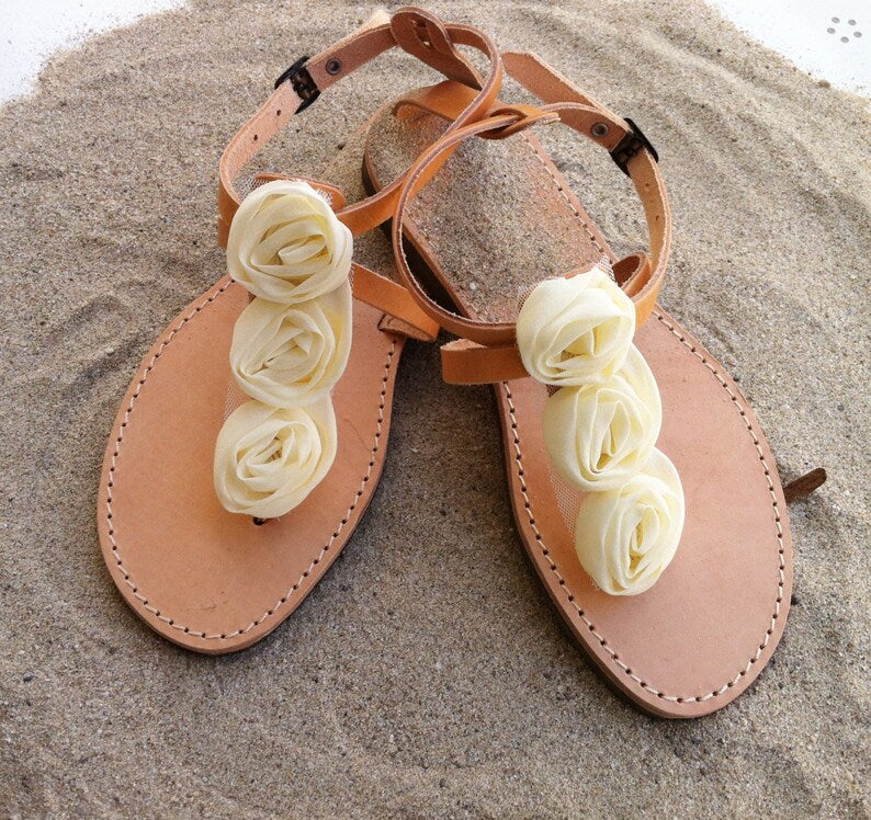 Bridal flower sandals