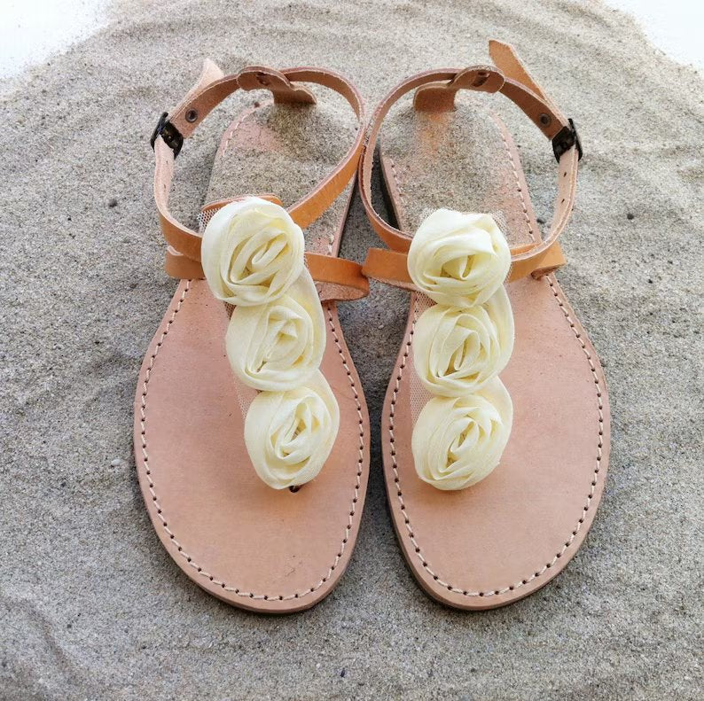 Bridal flower sandals