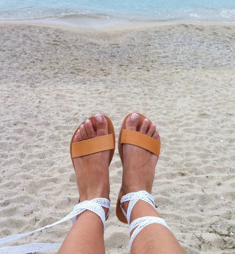 Gladiator lace strap sandals