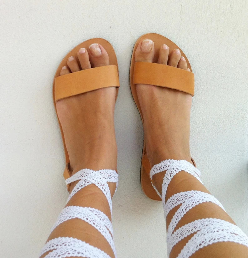 Gladiator lace strap sandals