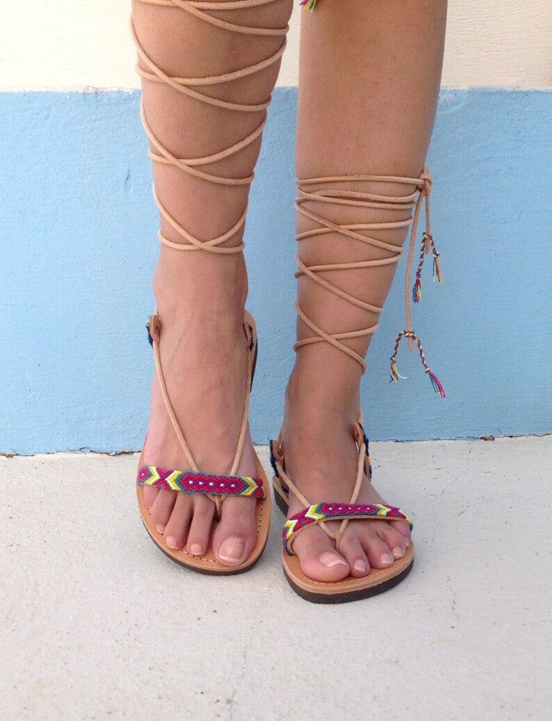 Boho chic gladiator sandals online