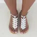 Leaf Leather Greek Sandals