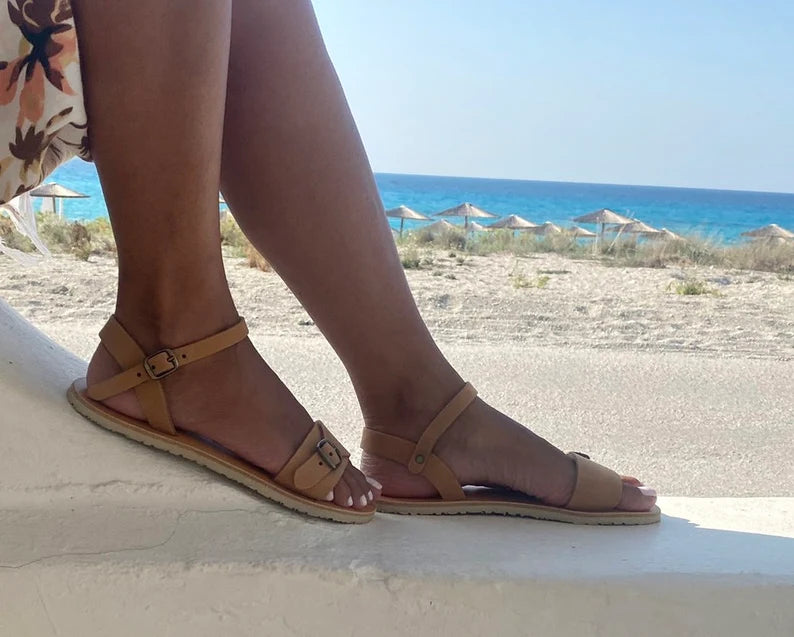 Adjustable Straps leather Sandals
