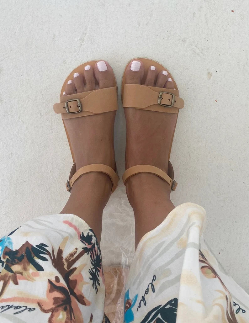 Adjustable Straps leather Sandals