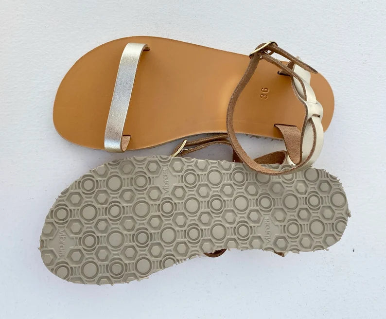 Women Barefoot Leather Sandals