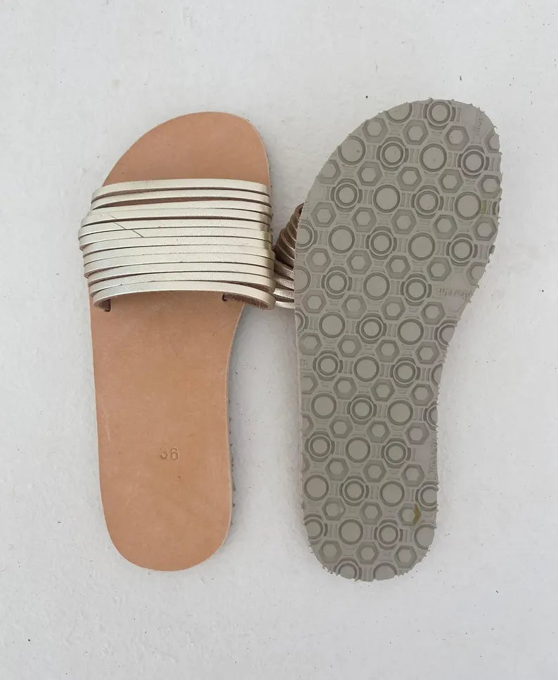 Greek Barefoot Slide Sandals