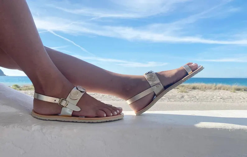 Leather Gold Bridal Sandals