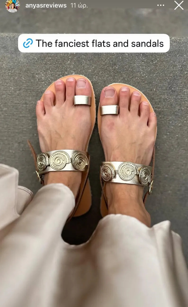Leather Gold Bridal Sandals