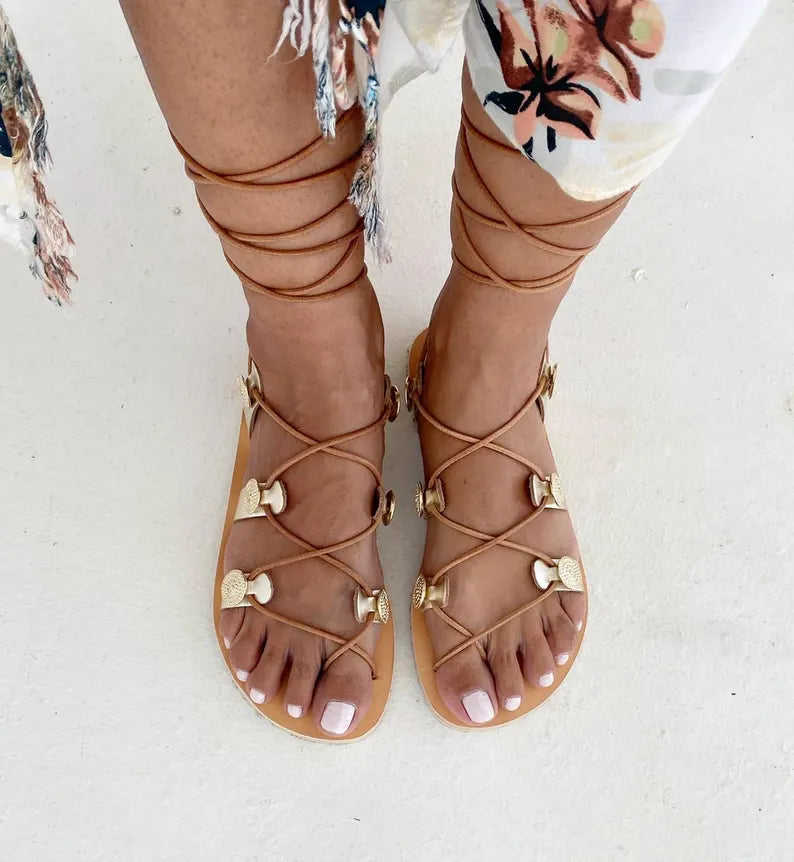 Gladiator Gold Sandals
