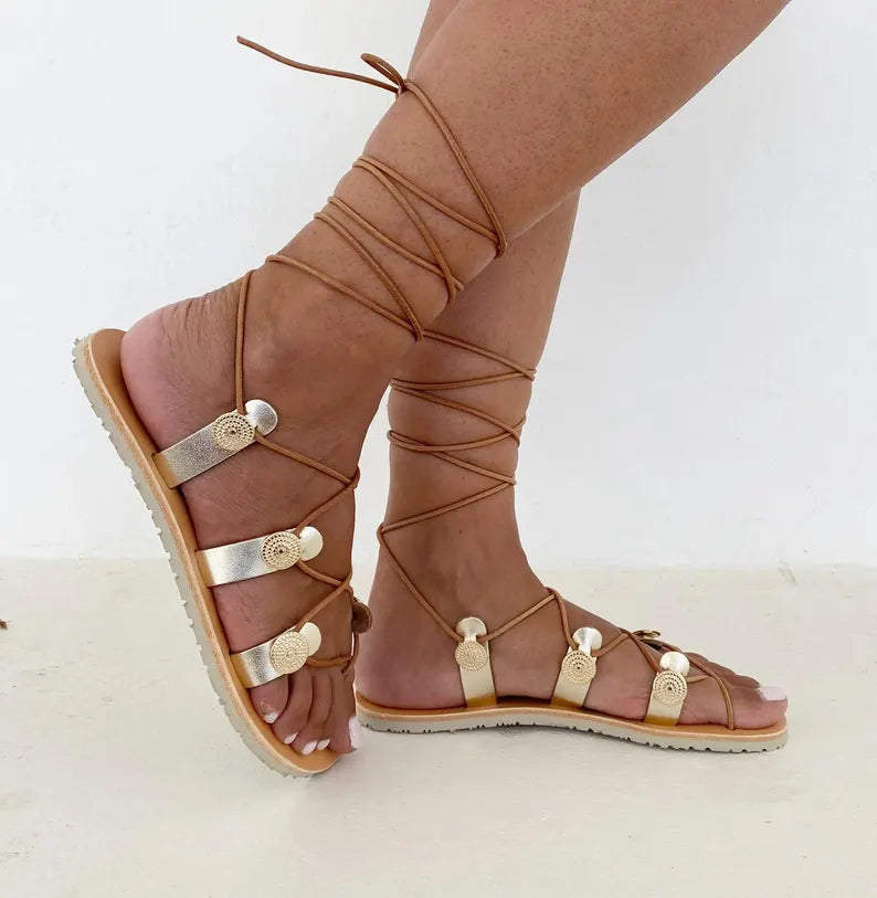 Gladiator Gold Sandals