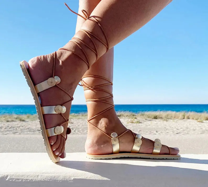 Gladiator Gold Sandals