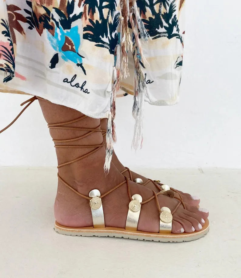 Gladiator Gold Sandals
