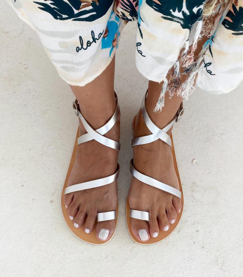Criss Cross Straps Vibram Sole Sandals