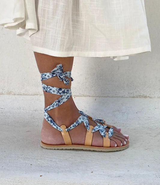 Boho Lace Up Gladiator Vibram Sandals